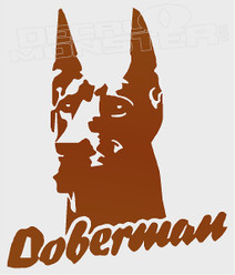 Doberman Solid Silhouette Decal Sticker