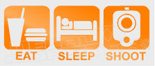 Eat Sleep Shoot Lifestyle Decal Sticker