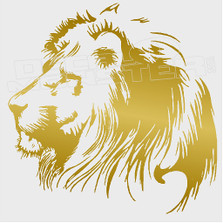 Lion with Mane Silhouette Decal Sticker