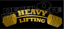 Heavy Lifting Weights Barbell Decal Sticker