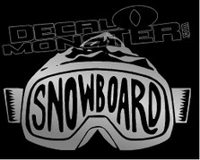 Snowboard Goggles Mountain Landscape Decal Sticker