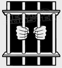 Locked Behind Bars Jail Vector Decal Sticker - DecalMonster.com