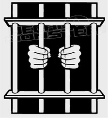 Locked Behind Bars Jail Vector Decal Sticker
