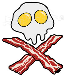Egg and Cross Bacon Decal Sticker