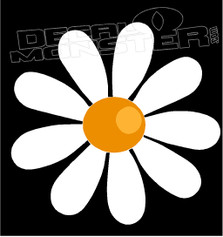 White Daisy Decal Sticker