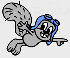 Rocky and Bullwinkle Squirrel Decal Sticker