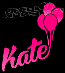 Kate Ballooons Custom Your Own Text In Comments Decal Sticker