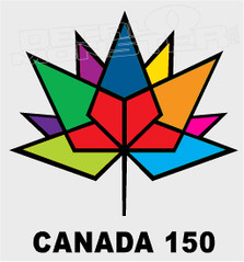 Canada 150 Special Maple Leaf Multi Color Vector Decal Sticker