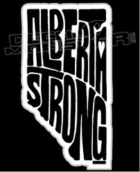 Alberta Strong Full Text in Province Decal Sticker