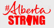 Alberta Strong Province Fitted In Text Decal Sticker