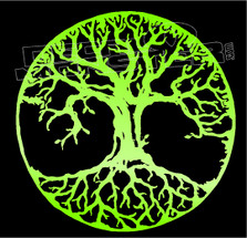 Circle of Life Tree Silhouette Decal Sticker