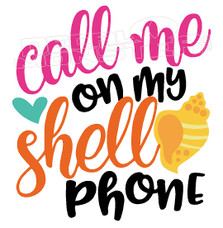Beach Life Call me on my Shell Phone Hawaii Decal Sticker