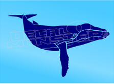 Blue Whale Silhouette 1 Decal Sticker