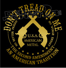 Don't Tread on me USA Style Gun Decal Sticker
