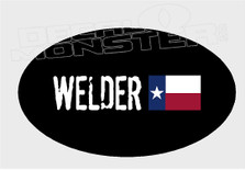 Texas Welder Custom Your Own Flag In Comments Decal Sticker