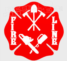 Fireline Firefighter Crest Decal Sticker