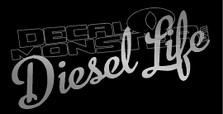 Diesel Life Script Style Decal Sticker
