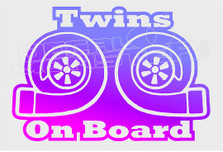 Turbo Twins on Boar Decal Sticker