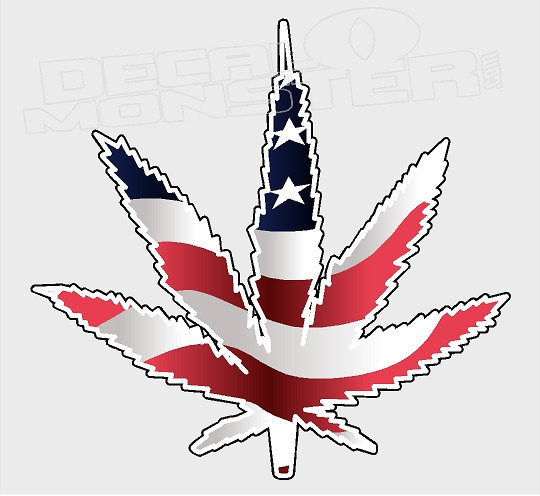 RG102 American Rasta Ganja Legalize Cannabis Marijuana Pot Leaf 3 Sticker Set 