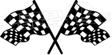 Checkered Racing Flags Style 3 Decal Sticker