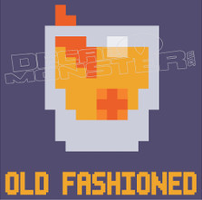 Old Fashioned Pixel Drink Decal Sticker