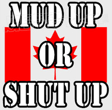 Canadian Mud up or Shut up Style 2 4x4 Decal Sticker