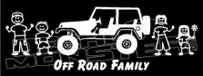 Jeep Off Road Family Decal Sticker