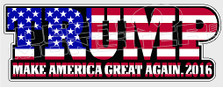 Trump Make America Great Again 2016 Flag Decal Sticker