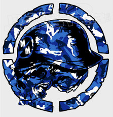 Metal Mulisha Blue Babe Camo Decal Sticker