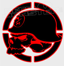Metal Mulisha Red Outline Decal Sticker