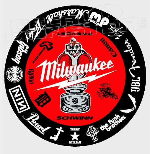 Milwaukee Tools + Sponsors Decal Sticker 