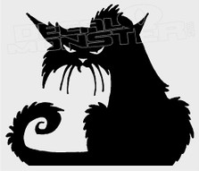 Scarry Cat Silhouette 2 Decal Sticker