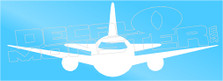 Airliner Jet Silhouette Decal Sticker