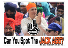 Justin Trudeau Can You Spot the Jackass Canada Decal Sticker