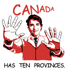 Justin Trudeau Canada Has 10 Provinces Joke Decal Sticker