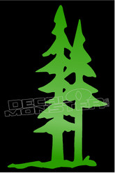 Nature Camping Spruce Tree Silhouette Decal Sticker DM