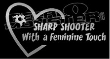 Feminine Female Shooter Decal Sticker DM