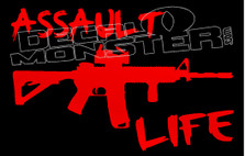 Assualt Rifle Gun Life Silhouette 1 Decal Sticker DM