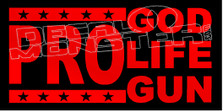 Confederate Pro God Life Gun 1 Decal Sticker DM