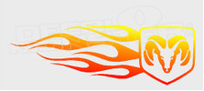 Flaming Ram Emblem 1 Decal Sticker DM
