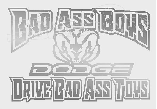 Bad Ass Boys Dodge 3 Window Decal Sticker