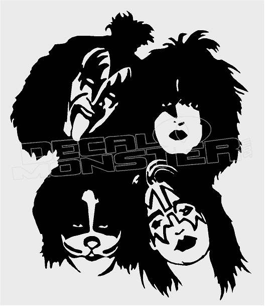 Download Music Band Kiss Silhouette 2 Decal Sticker DM ...