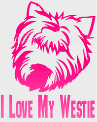 Westie Love Dog Silhouette 1 Decal Sticker DM