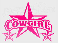 Cowgirl Star 1 Decal Sticker DM