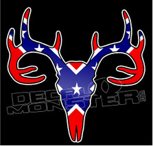 Confederate Buck Deer Hunting Season Decal Sticker DM