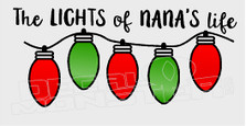 Lights of Nanas Life Grandchildren Christmas Decal Sticker DM
