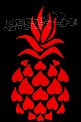 Pineapple Love Hawaii Decal Sticker DM