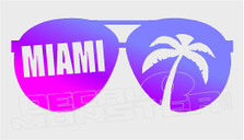 Miami  Shades Palm Silhouette Decal Sticker DM