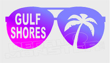 Gulf Shores Shades Palm Silhouette Decal Sticker DM