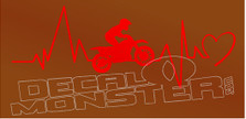 Dirt Bike Pulse Heartbeat Decal Sticker DM